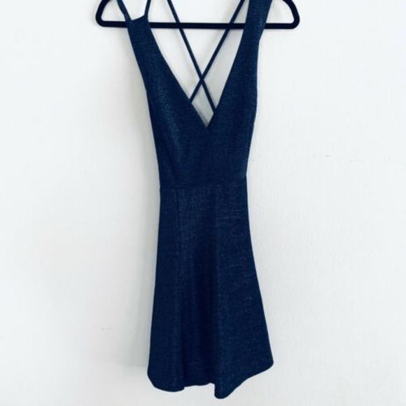 Lulus You Glow Girl Blue Backless Skater Dress - Picture 3 of 6